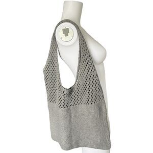 Gray Knit Tote Bag Lightweight